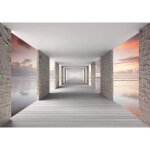 Papier peint soie 3d effet plaine 350x256 cm trompe l oeil dco mural tableaux muraux photo mur de pierre ...