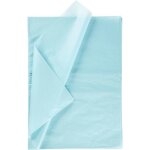 Papier de soie - non spcifi - 50 x 70 cm - 10 feuilles - bleu clair - mixte