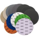 Disque de papier abrasif - noname - 125 mm - 25 pcs - grain 3000 à 10000 - humide et sec Disque de papier abrasif - noname - 125 mm - 25 pcs - grain 3000 à 10000 - humide et sec