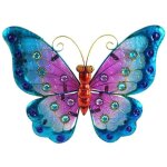Papillon d�co murale 21 x 25 cm - mod�le bleu
