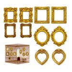Paquet de 10 petits cadres dor�s cadres photo miniatures 5 formes pour d�coration artisanale 1 6 � 2 ...