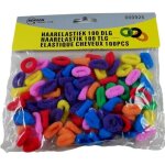 Paquet de 100 chouchou �lastiques attache cheveux multicolores enfant fille
