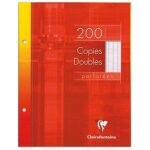 Paquet 100 pages copies doubles blanches perfores gros carreaux clairefontaine 17 / 22