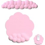 Paquet de 2 tapis de souris en mousse de silicone cloud avec repose - poignet pour clavier et bureau ...