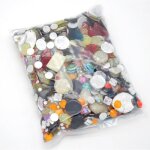 Paquet de 300g boutons ronds pour couture assortis mlange de diamant