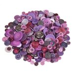 Paquet de 300g boutons ronds pour couture assortis m�lange de violet