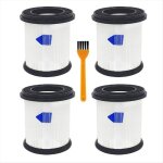 Paquet de 4 filtres hepa de remplacement pour aspirateur sans fil s6t s6p pro n5s avec remplacement de ...
