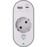 Parafoudre 1 prise + usb a + c 540j gschuko