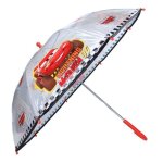 Parapluie canne pvc enfant cars rouge - 61x73 cm [a3064]