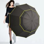 Parapluie - funmoon - grand de pluie - coupe vent - plein air - femme - 130cm