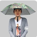 Parapluie - funmoon - hommes et femmes chapeau de pche mont sur la tte - oxford - 77 cm