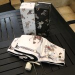 Parapluie - funmoon - la mode noir blanc design cheval nouvelle tendance - pliant - automatique - 62cm ...