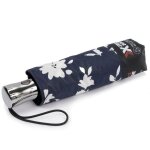 Isotoner parapluie x - tra solide anti - retournement dperlant ouverture / fermeture auto fleur marine ...