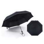 Parapluie de poche a ouverture automatique - rsistant au vent bourrasques temptes - bande rflchissante ...