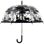 Parapluie transparent noir for�t