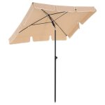 Parasol de balcon rectangulaire 18 x 125 m protection upf 50 + ombrelle toile avec rev�tement