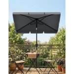 Parasol de balcon rectangulaire 200x125 cm - anti - uv 50 + inclinable et r�glable en hauteur - avec ...