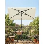 Parasol de balcon rectangulaire 200x125 cm - anti - uv 50 + inclinable et r�glable en hauteur - avec ...