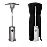 Parasol chauffant oslo - chauffage dextérieur gaz - acier inox + housse Parasol chauffant oslo - chauffage dextérieur gaz - acier inox + housse
