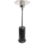 Parasol chauffant oslo - chauffage dextrieur gaz - acier noir