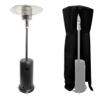 Parasol chauffant oslo - chauffage dextérieur gaz - acier noir + housse Parasol chauffant oslo - chauffage dextérieur gaz - acier noir + housse