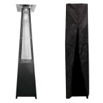 Parasol chauffant gaz stockholm 13kw acier noir + housse de protection Parasol chauffant gaz stockholm 13kw acier noir + housse de protection