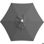 Parasol d�cal� en acier hexagonal 2m / 27m - toile r�sistante aux uv - rotation 360� - manivelle anti ...