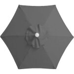 Parasol deplace jzsh hexagonal 2m exterieur 6 baleines acier toile uv 98 base pivotante resistance vent ...