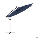 Parasol d�port� �3m - giantex - parasol pour terrasse - parasol inclinable - 40 led - rotatif � 360� ...