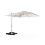 Parasol d�port� carr� 3x3m m�t effet bois falgos