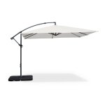 Parasol d�port� carr� 3x3m - hardelot 3x3m - ecru - manivelle anti - retour toile d�perlante facile � ...