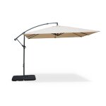 Parasol dport carr 3x3m - hardelot 3x3m - beige - manivelle anti - retour toile dperlante facile ...