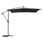 Parasol dport carr manoa ardoise d25x25m en acier - hespride