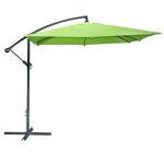 Parasol d�port� carr� vert pomme 250x250x250 cm ? toile polyester 180 g / m� d�perlante