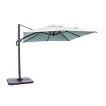 Parasol dport sevilla (25x25 m) en aluminium gris anthracite et toile polyester - gris