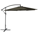 Parasol d�port� oahu rond 3m de diam�tre gris