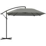 Parasol d�port� - outsunny - inclinable - avec base manivelle - toile polyester 180 g / m� - 304 x 260 ...