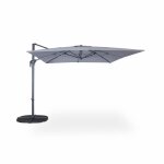 Parasol dport rectangulaire 3x4m ? antibes ? gris ? parasol dport. inclinable. rabattable et rotatif ...
