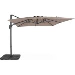 Parasol d�port� rectangulaire 3x4m ? antibes ? taupe ? parasol d�port�. inclinable. rabattable et rotatif ...