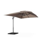 Parasol d�port� rectangulaire taupe 3x4m + dalles � lester 50x50cm