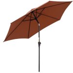 Parasol droit - outsunny - inclinable - manivelle - toile polyester haute densit� 180 g / m� - � 26 x ...