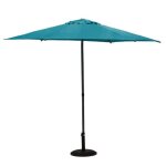 Parasol droit rond soya bleu canard d27m en acier - hespéride Parasol droit rond soya bleu canard d27m en acier - hespéride