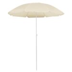 Parasol dextrieur - vidaxl - sable - 200 cm - inclinaison - rsistant aux uv