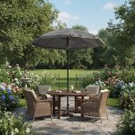 Parasol inclinable 180 cm protection upf 50 + hauteur ajustable pour plage terrasse balcon sac inclus ...