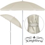 Parasol inclinable beige r�glable et hydrofuge 180 cm parasol de plage pare - soleil pour jardin terrasse ...