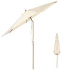 Costway parasol inclinable �3m toile polyester imperm�able avec cordon de serrage 8 baleines ventilation ...