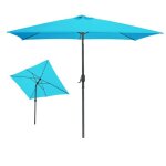 Parasol inclinable rectangulaire turquoise 200x300x250 cm ? toile 180 g / m² déperlante Parasol inclinable rectangulaire turquoise 200x300x250 cm ? toile 180 g / m² déperlante