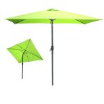 Parasol inclinable rectangulaire vert pomme 200x300x250 cm ? toile 180 g / m² déperlante Parasol inclinable rectangulaire vert pomme 200x300x250 cm ? toile 180 g / m² déperlante