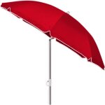 Parasol inclinable rouge rglable et hydrofuge 180 cm parasol de plage pare - soleil pour jardin terrasse ...
