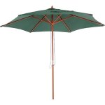 Parasol de jardin - non spécifié - Ø 3m - polyester - bois - vert olive Parasol de jardin - non spécifié - Ø 3m - polyester - bois - vert olive